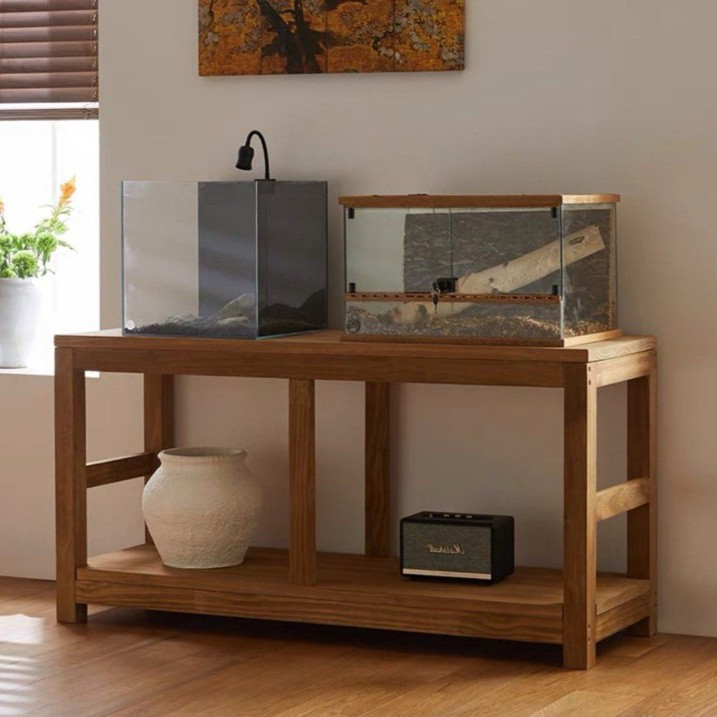 VALENTINO Rustic Solid Wood Display Shelf
