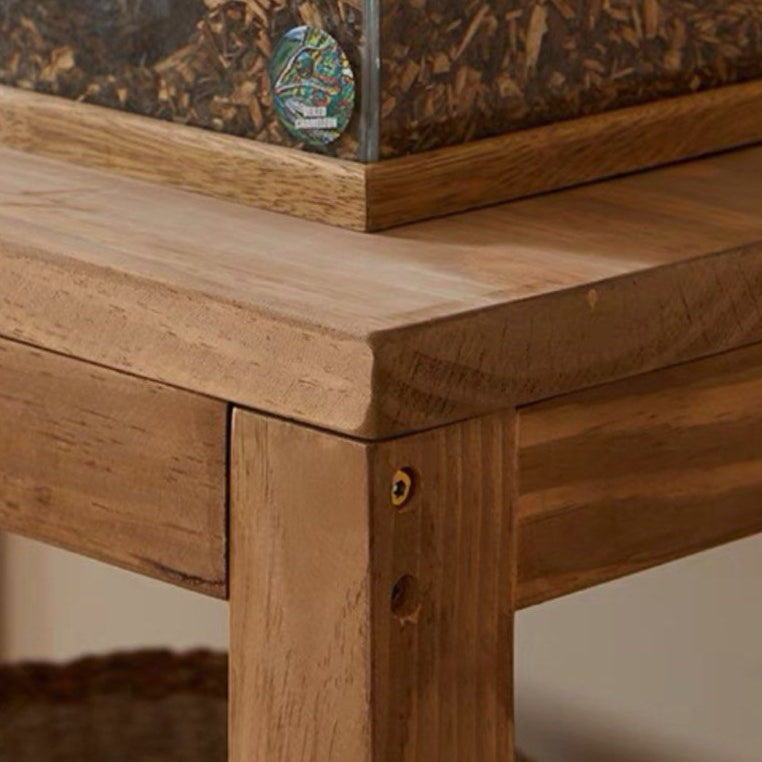 VALENTINO Rustic Solid Wood Display Shelf