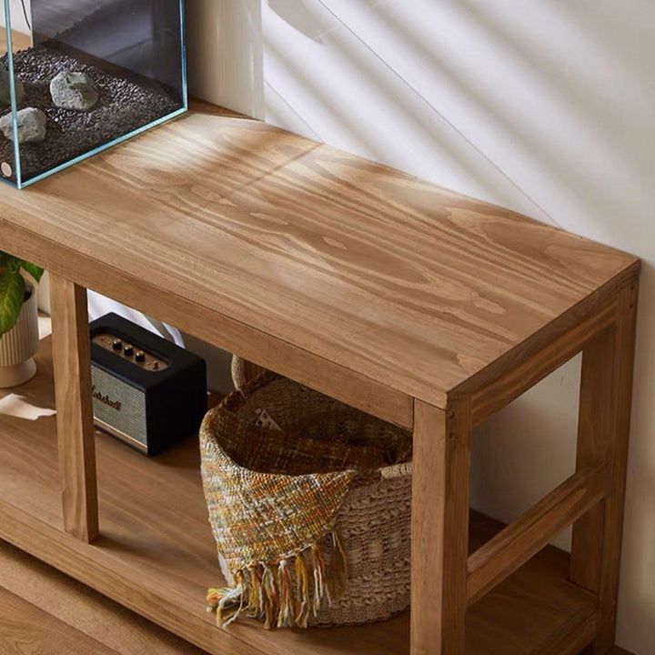 VALENTINO Rustic Solid Wood Display Shelf