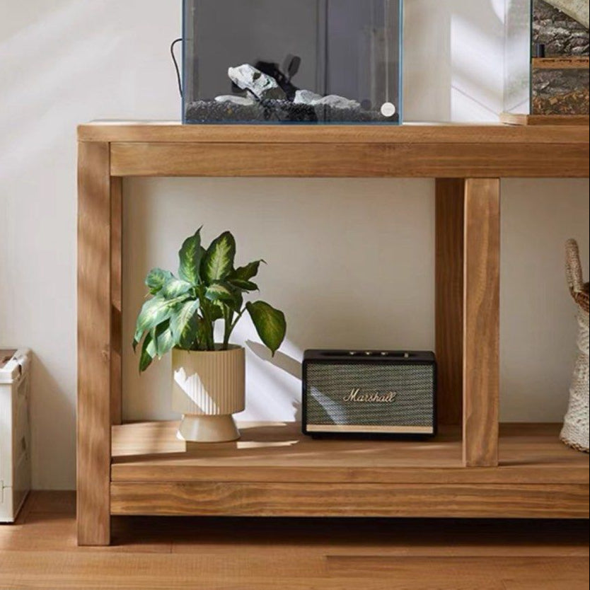 VALENTINO Rustic Solid Wood Display Shelf