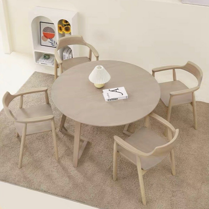 TREVINO Japandi Solid Wood Dining Table