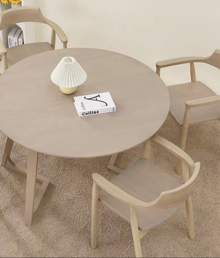 TREVINO Japandi Solid Wood Dining Table