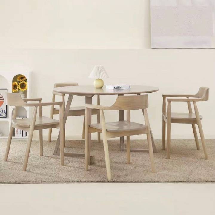 TREVINO Japandi Solid Wood Dining Table