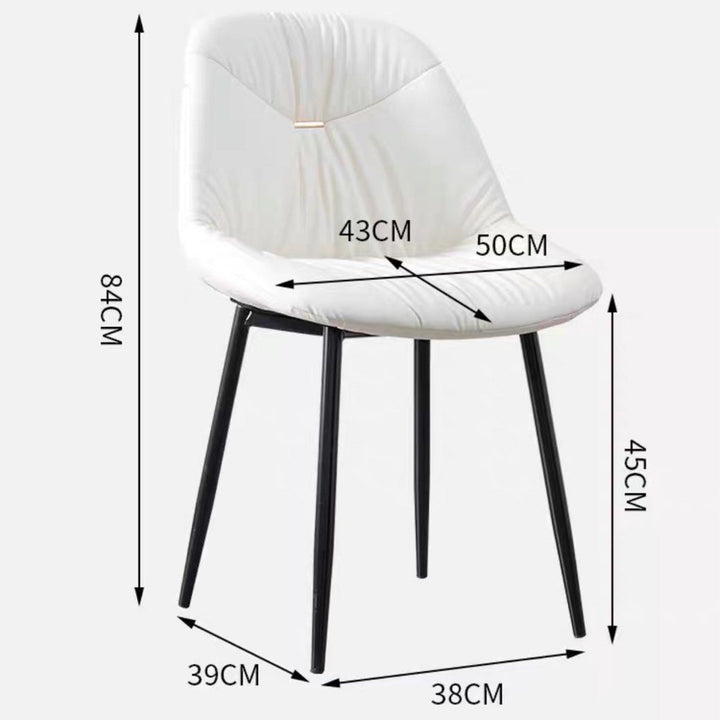 KRAVINOFF Modern Leather Dining Chair - Radical Homes Singapore