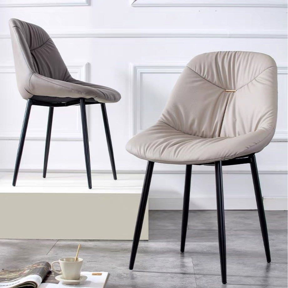 KRAVINOFF Modern Leather Dining Chair - Radical Homes Singapore