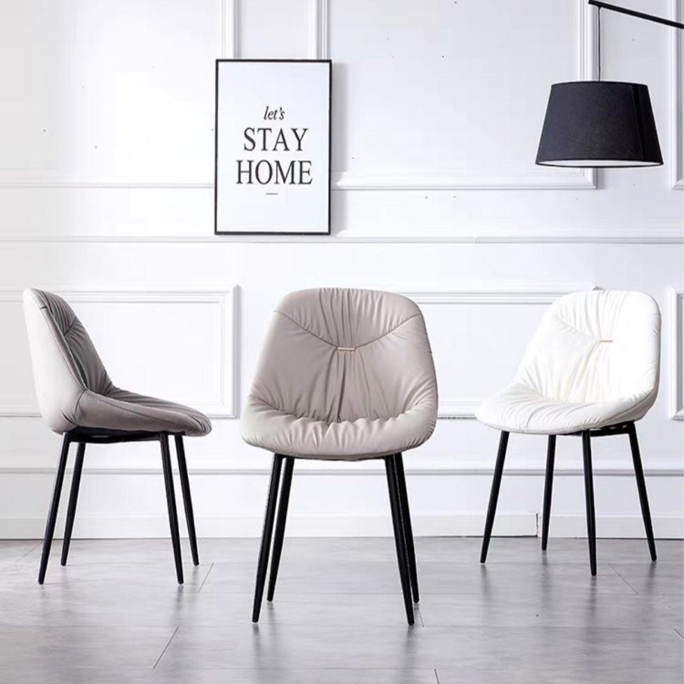 KRAVINOFF Modern Leather Dining Chair - Radical Homes Singapore