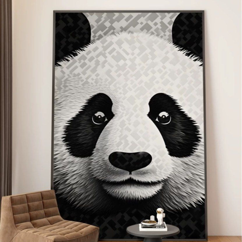 VERA Panda Oil Painting Wall Art – Radical Homes