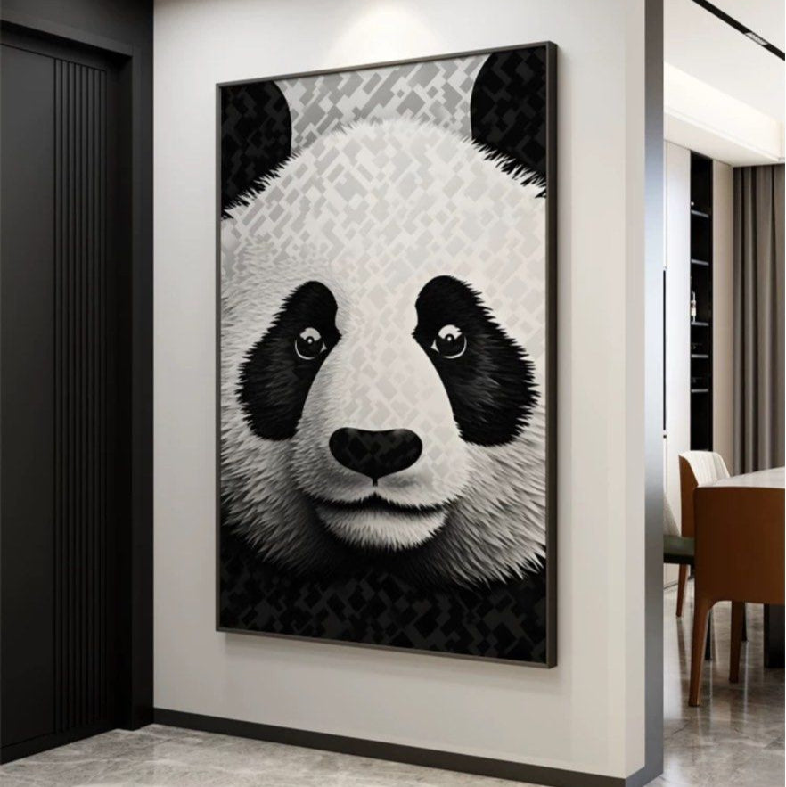 VERA Panda Oil Painting Wall Art