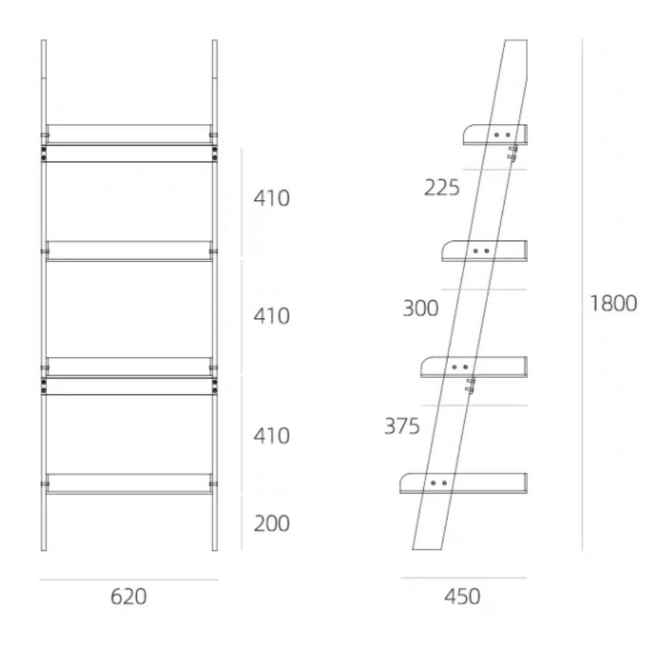 THALITA Modern Transparent Ladder Shelf