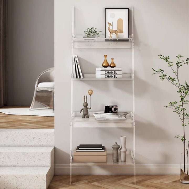 THALITA Modern Transparent Ladder Shelf