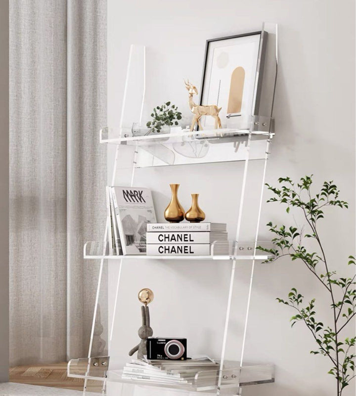 THALITA Modern Transparent Ladder Shelf