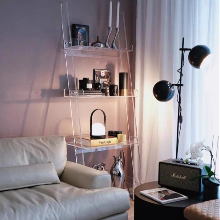 THALITA Modern Transparent Ladder Shelf