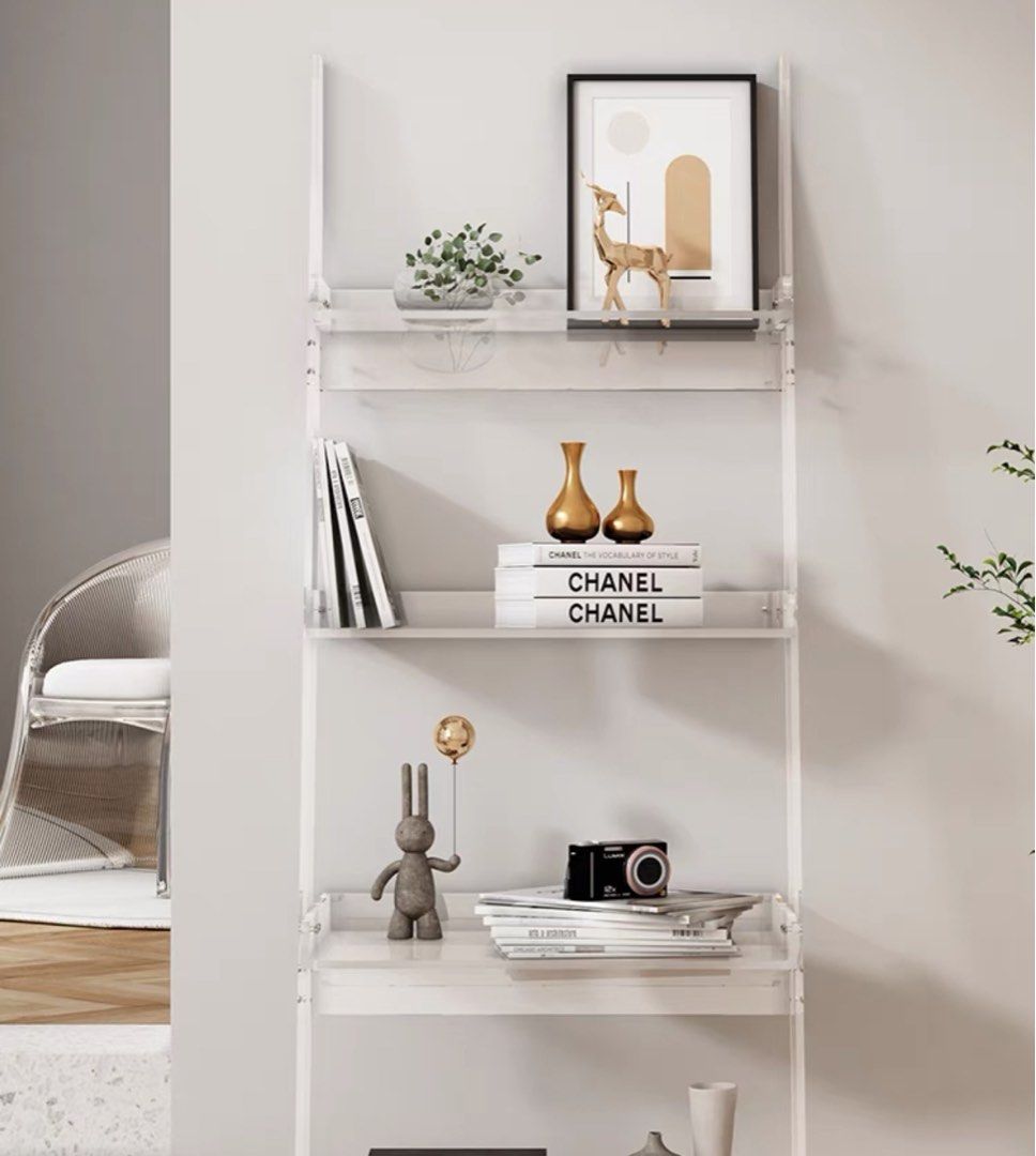 THALITA Modern Transparent Ladder Shelf