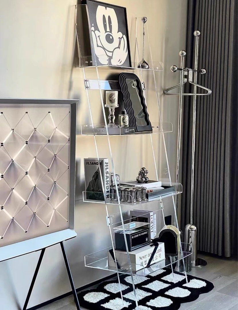 THALITA Modern Transparent Ladder Shelf