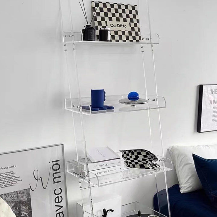 THALITA Modern Transparent Ladder Shelf