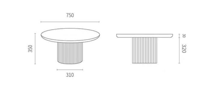 PELZY Modern Round Coffee Table