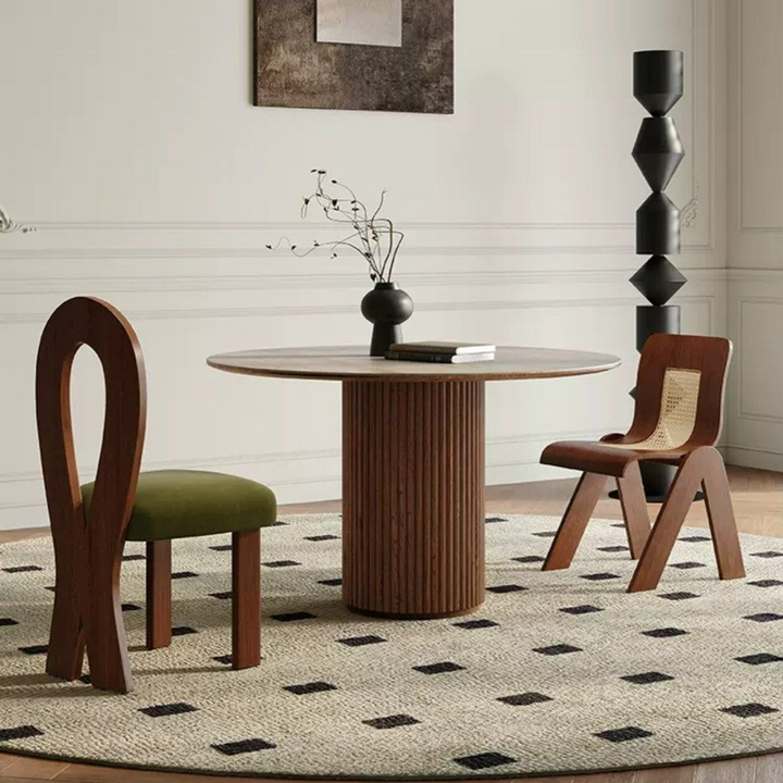 MONTIEL Modern Travertine Dining Table