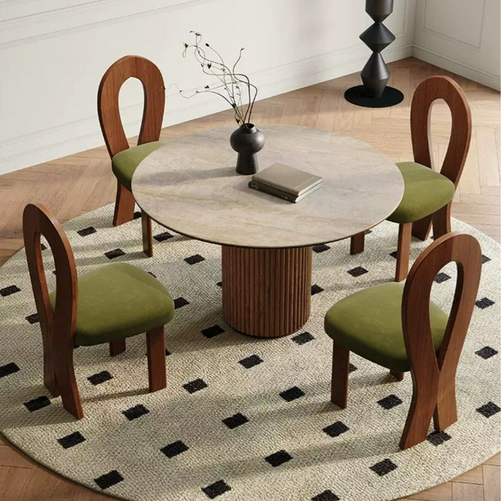 MONTIEL Modern Travertine Dining Table