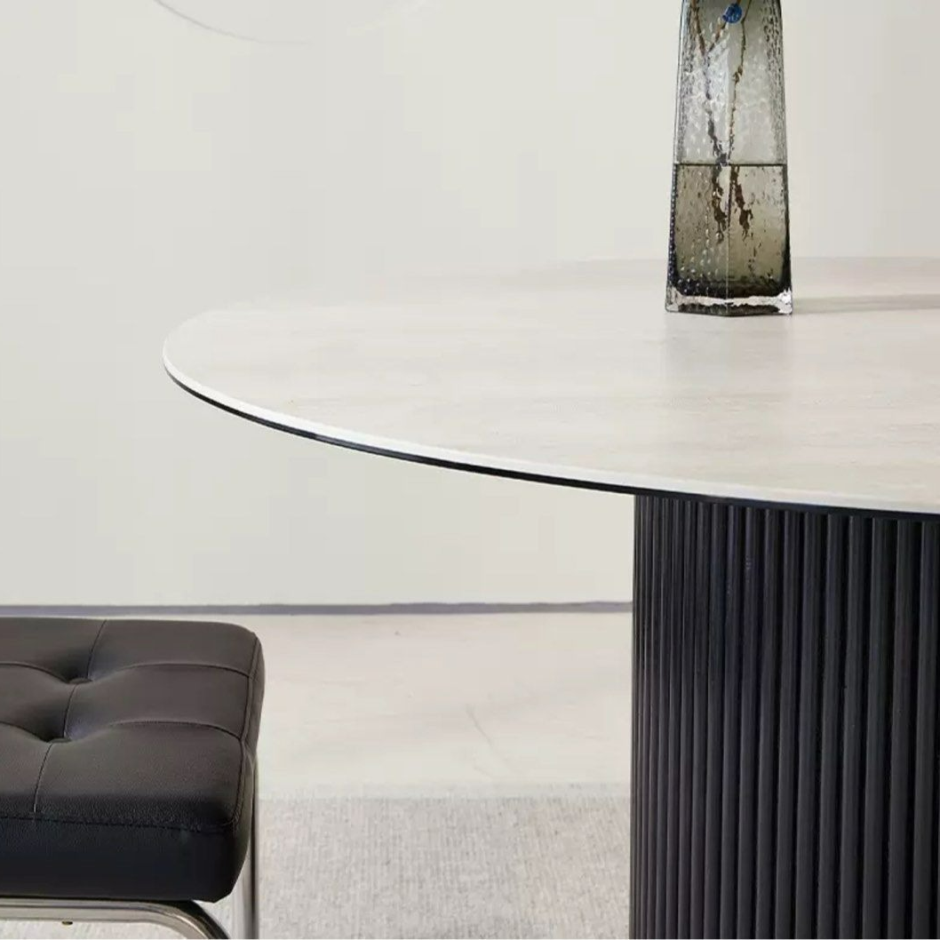 MONTIEL Modern Travertine Dining Table