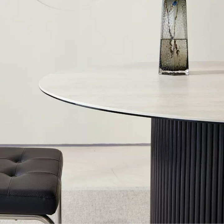MONTIEL Modern Travertine Dining Table