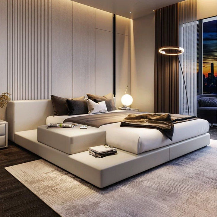 VIOLE Modern Leathaire Platform Bed