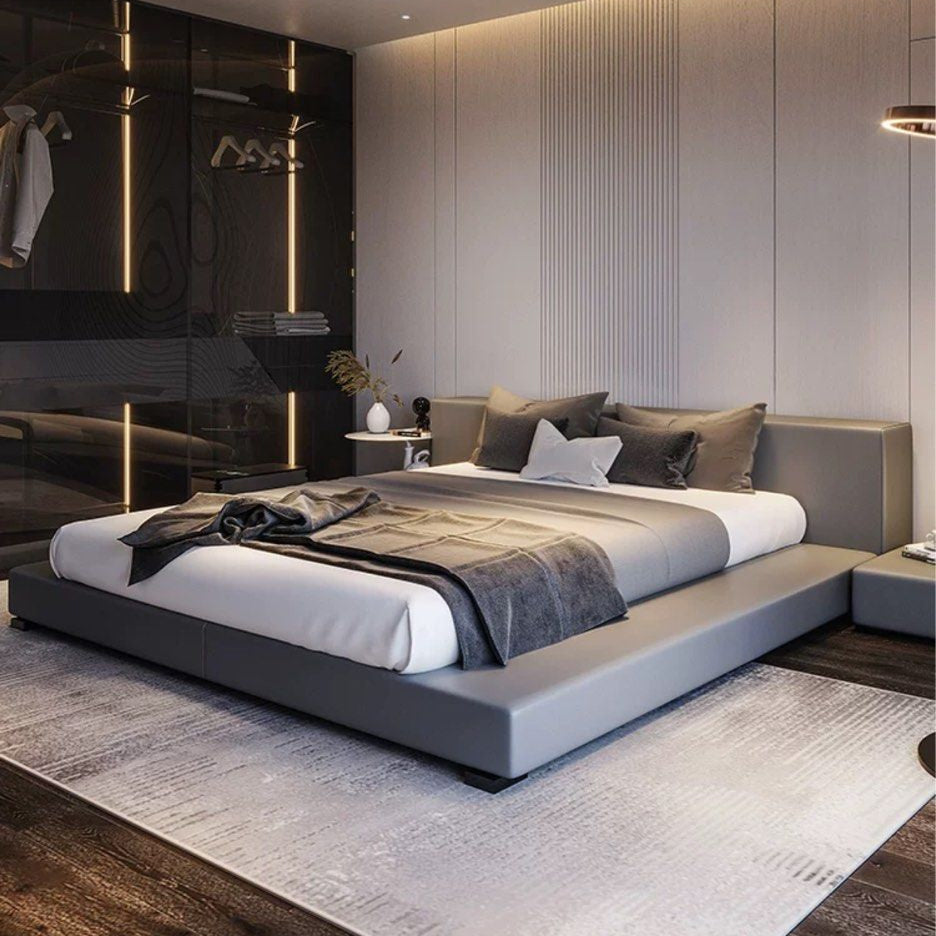 VIOLE Modern Leathaire Platform Bed