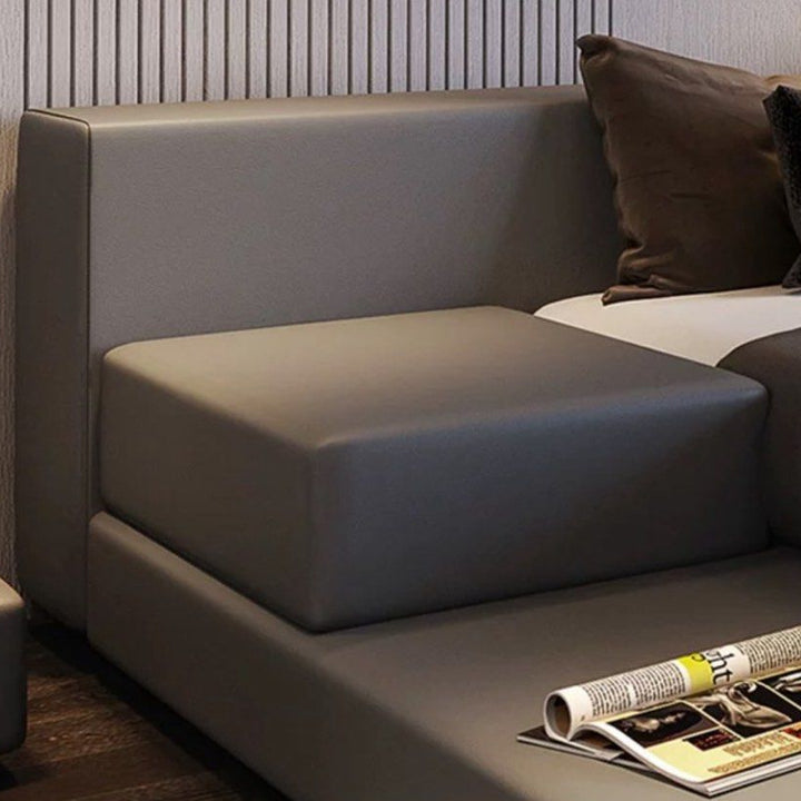 VIOLE Modern Leathaire Platform Bed