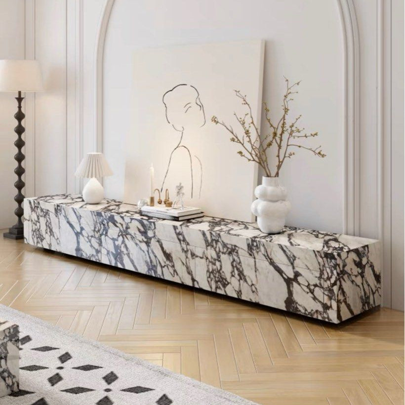 ALVARIS Modern Marble TV Console