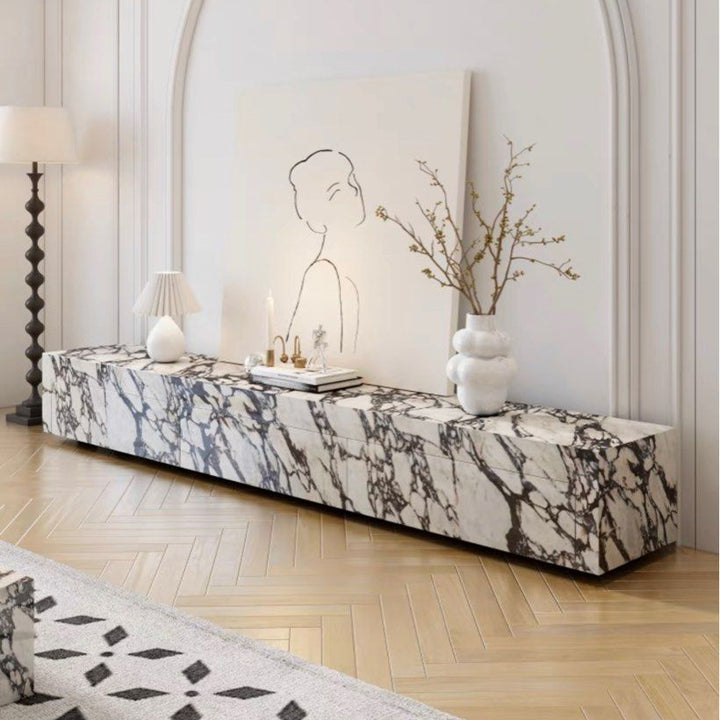 ALVARIS Modern Marble TV Console