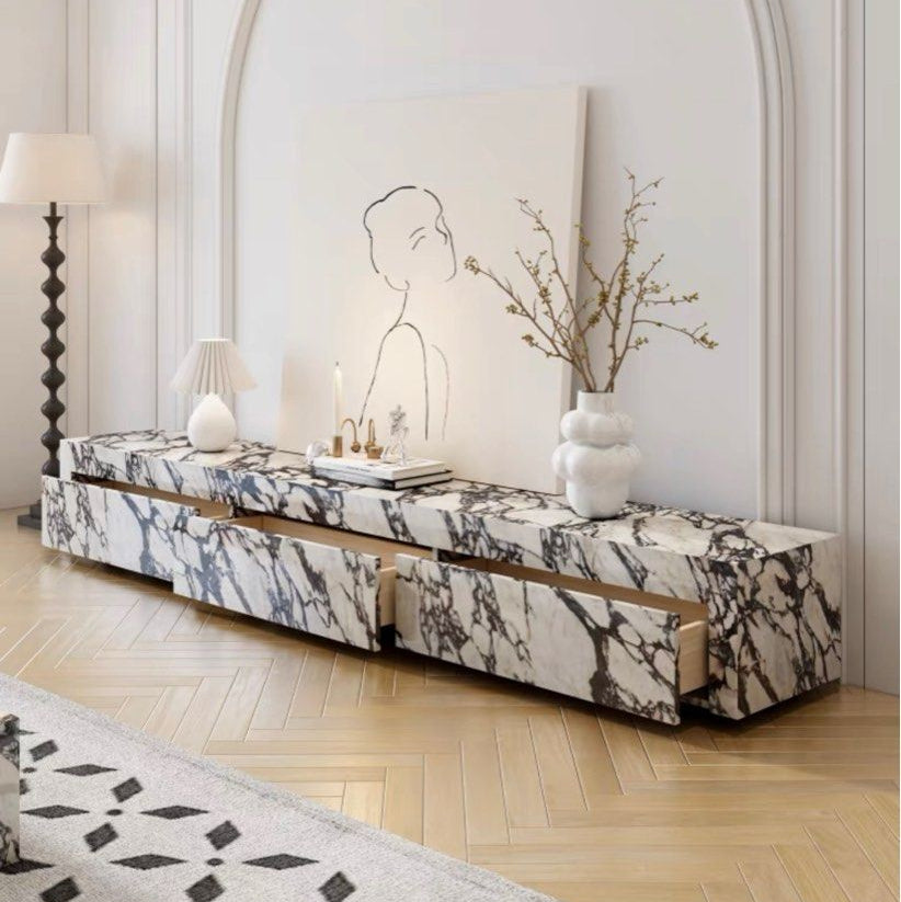 ALVARIS Modern Marble TV Console