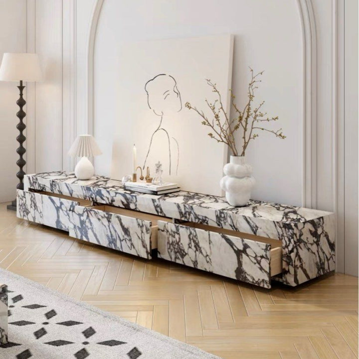 ALVARIS Modern Marble TV Console