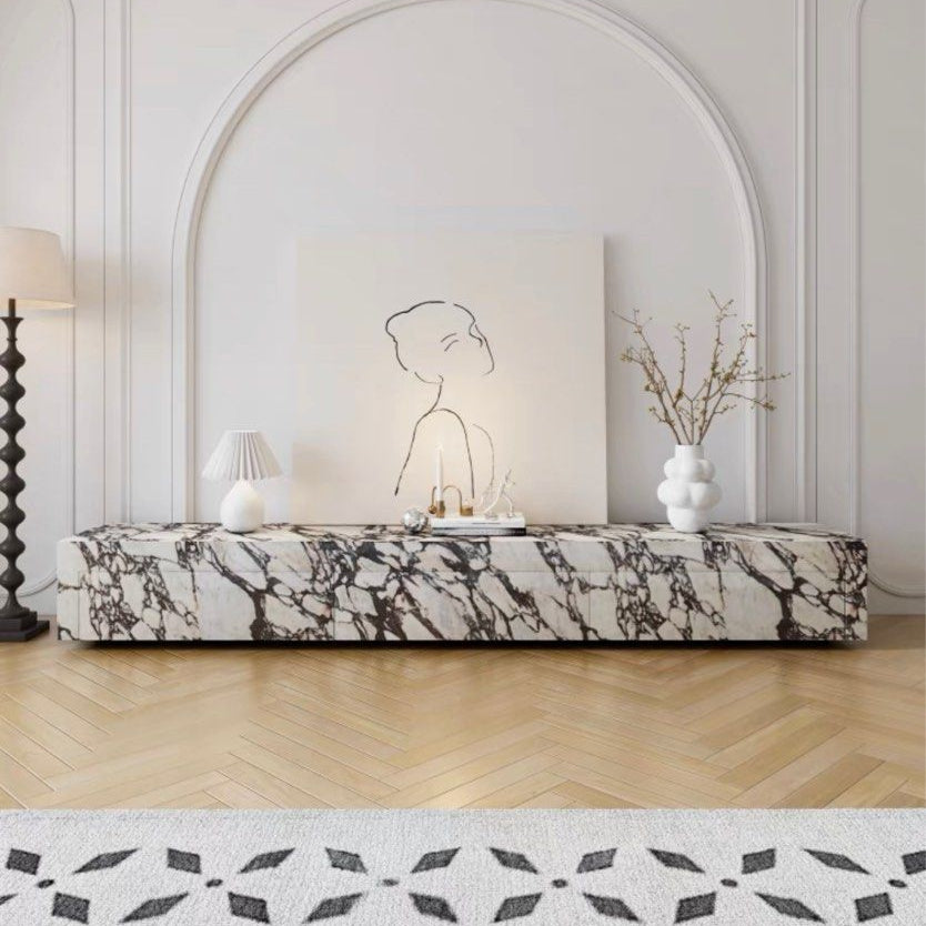 ALVARIS Modern Marble TV Console