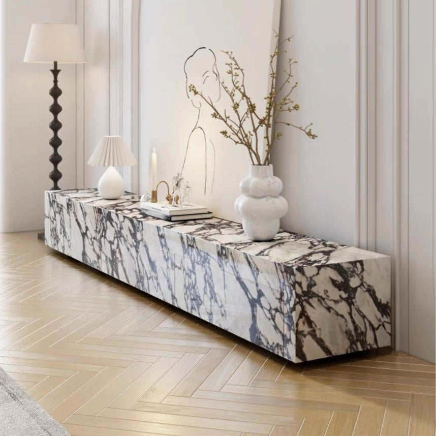 ALVARIS Modern Marble TV Console