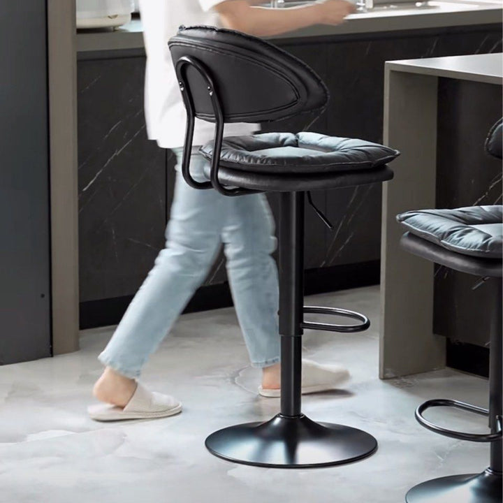 BEELE Modern Leather Bar Stool