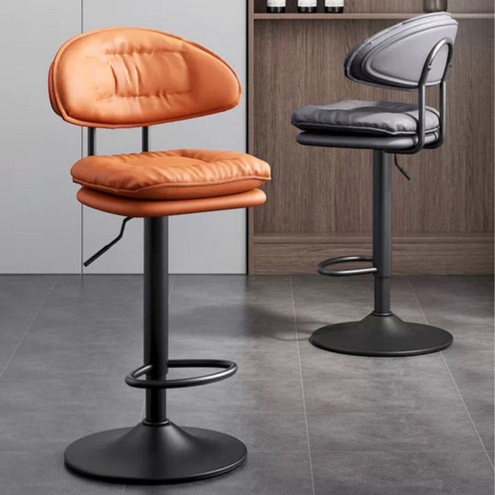 BEELE Modern Leather Bar Stool
