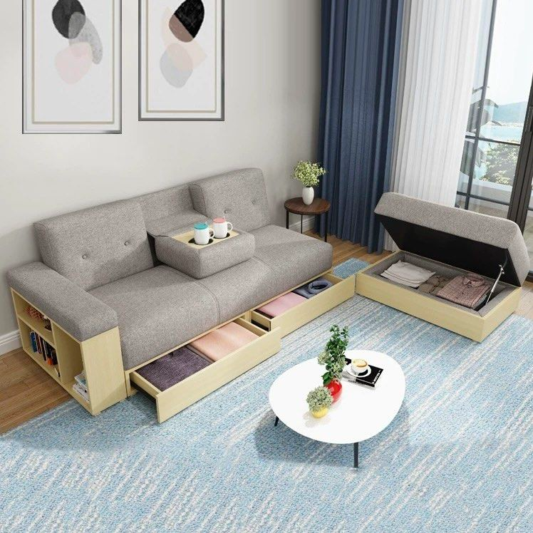 KOHANA Japandi Fabric Sofa Bed
