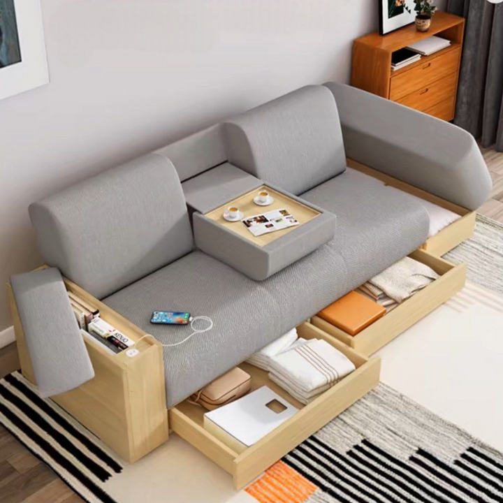 KOHANA Japandi Fabric Sofa Bed