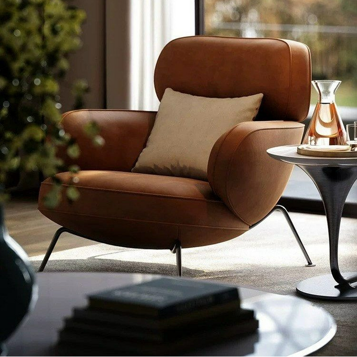 LUNA Modern Leather Leisure Chair