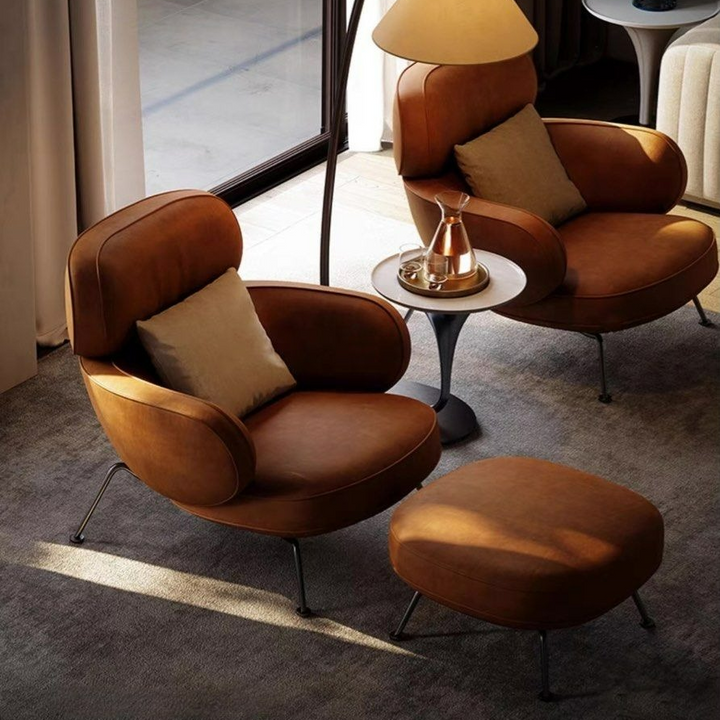 LUNA Modern Leather Leisure Chair