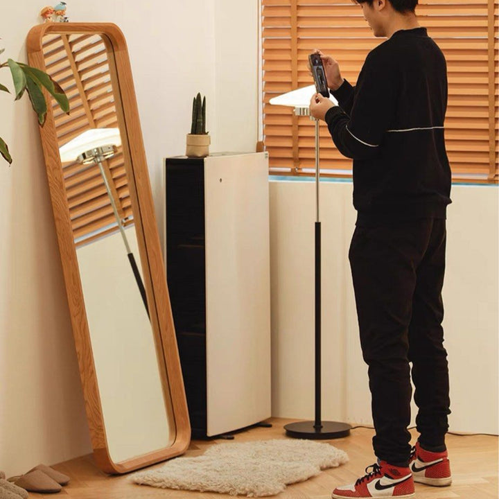 VOXE Classic Rounded Solid Wood Mirror