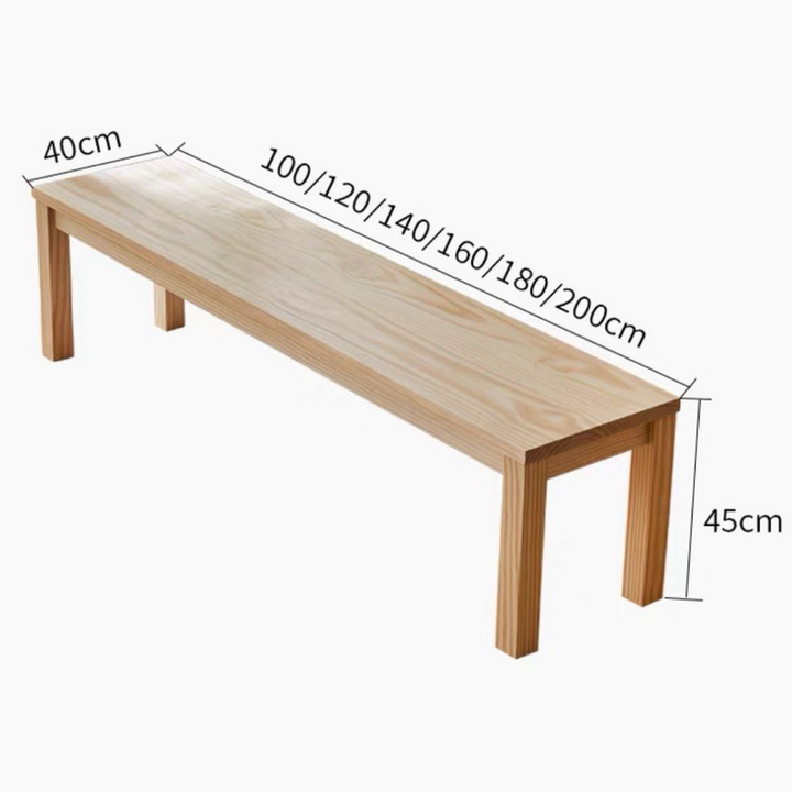 LEILANI Modern Solid Wood Dining Bench
