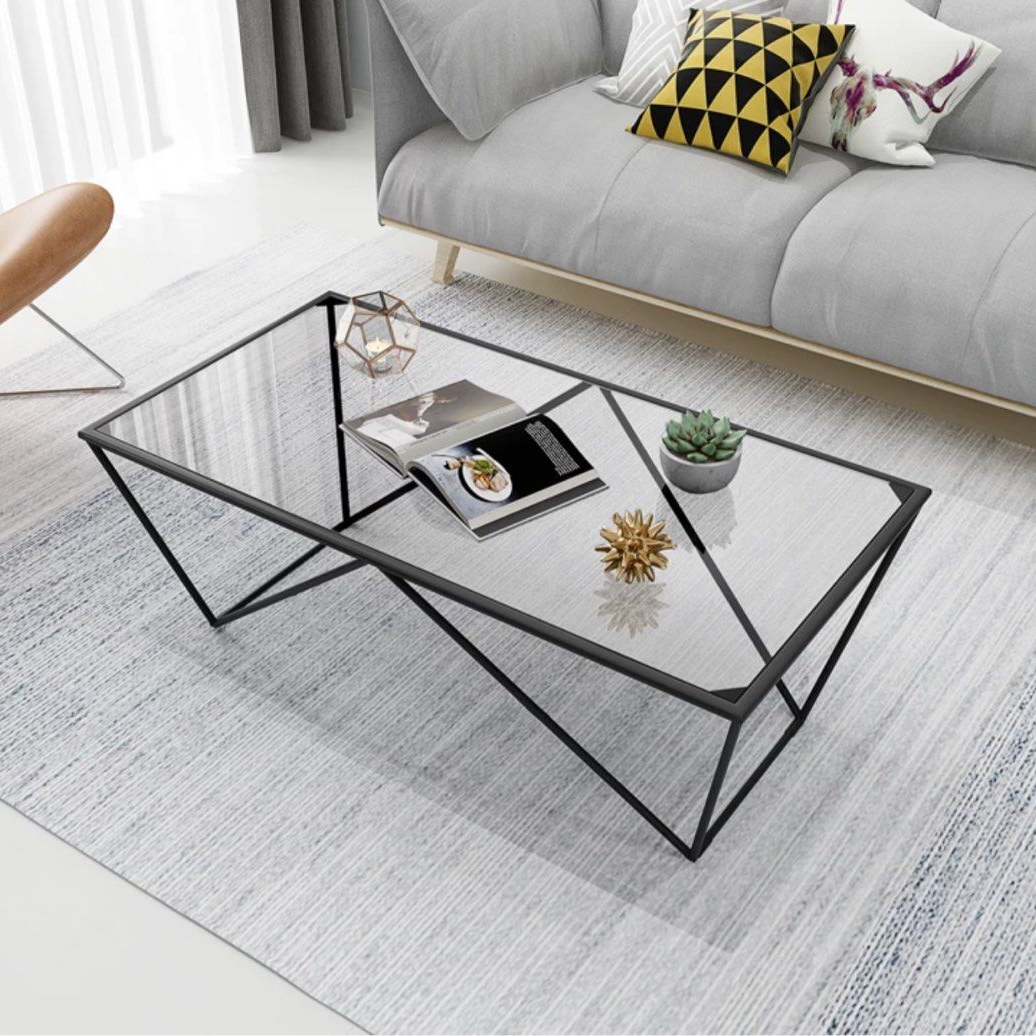 VRIZM Modern Glass Coffee Table