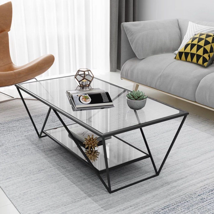 VRIZM Modern Glass Coffee Table