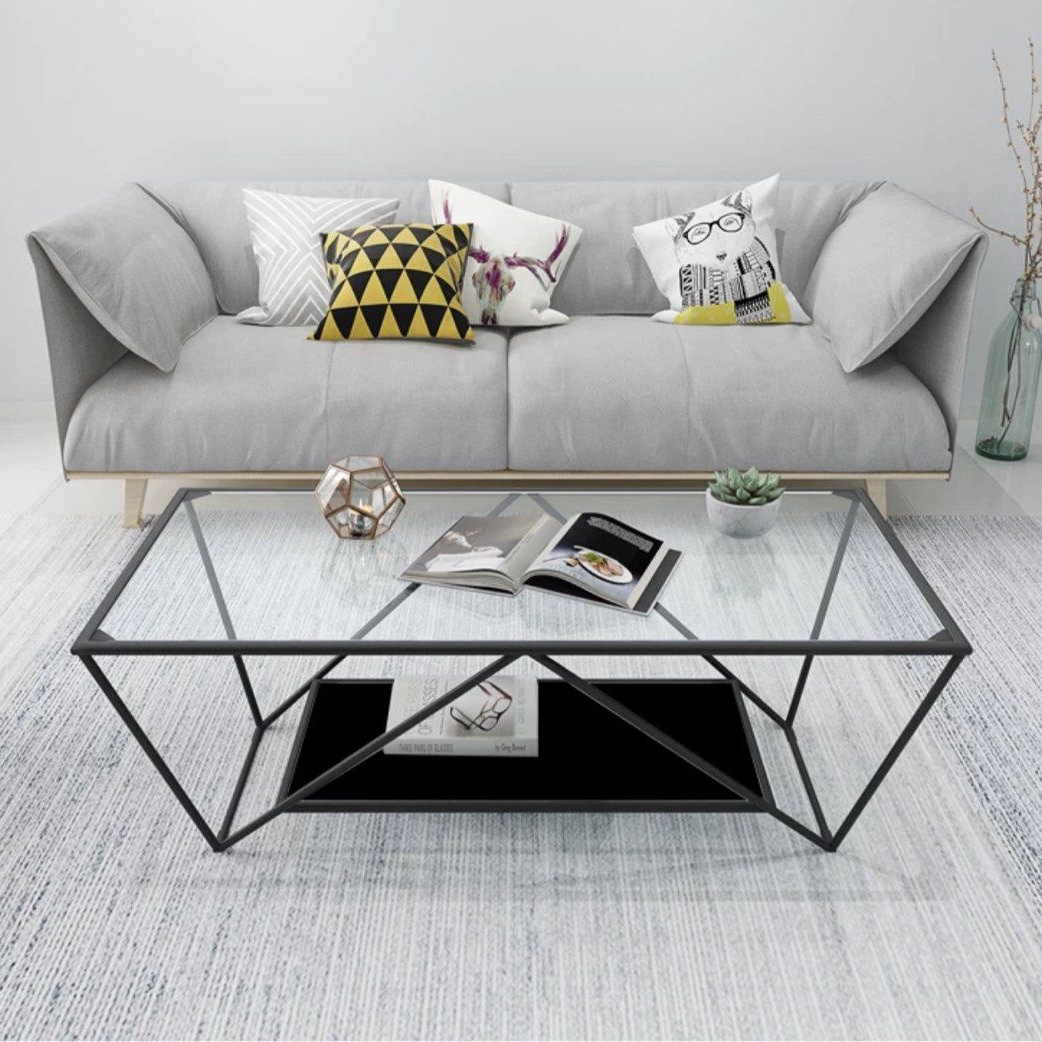 VRIZM Modern Glass Coffee Table