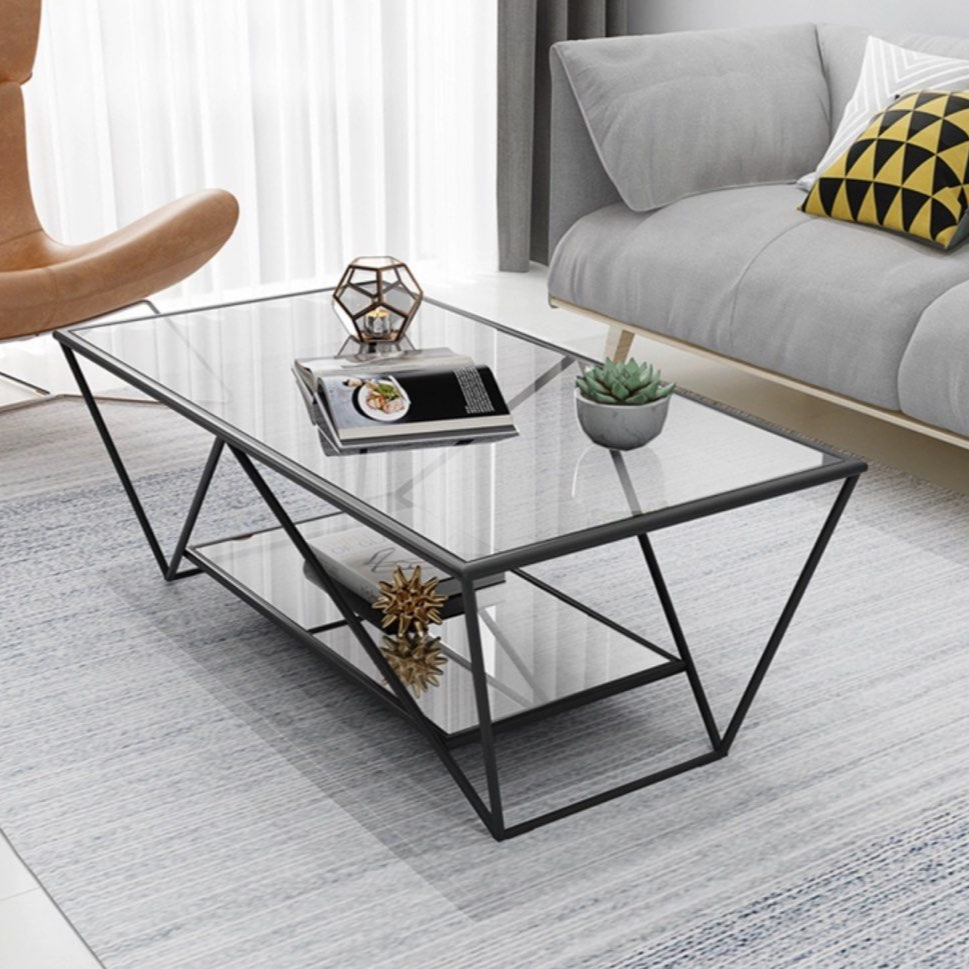 VRIZM Modern Glass Coffee Table