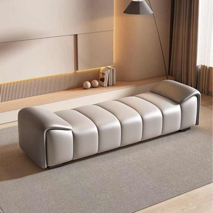 AMBERLY Modern Leather Bench