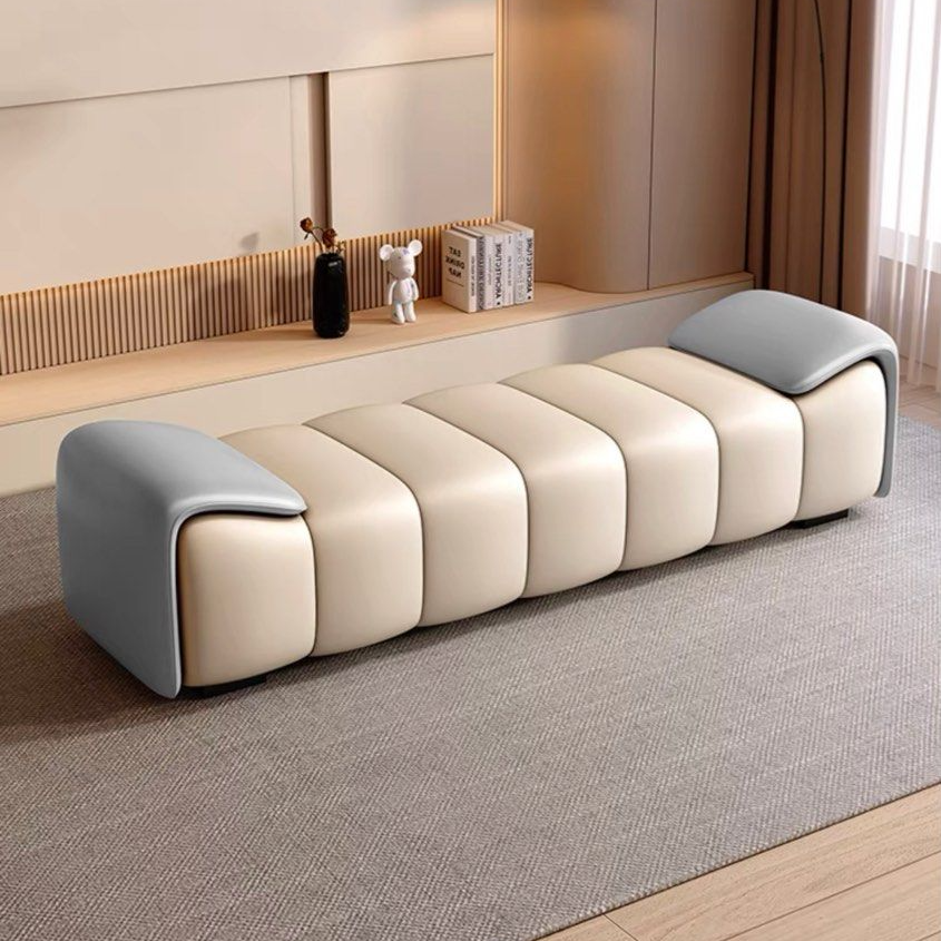 AMBERLY Modern Leather Bench
