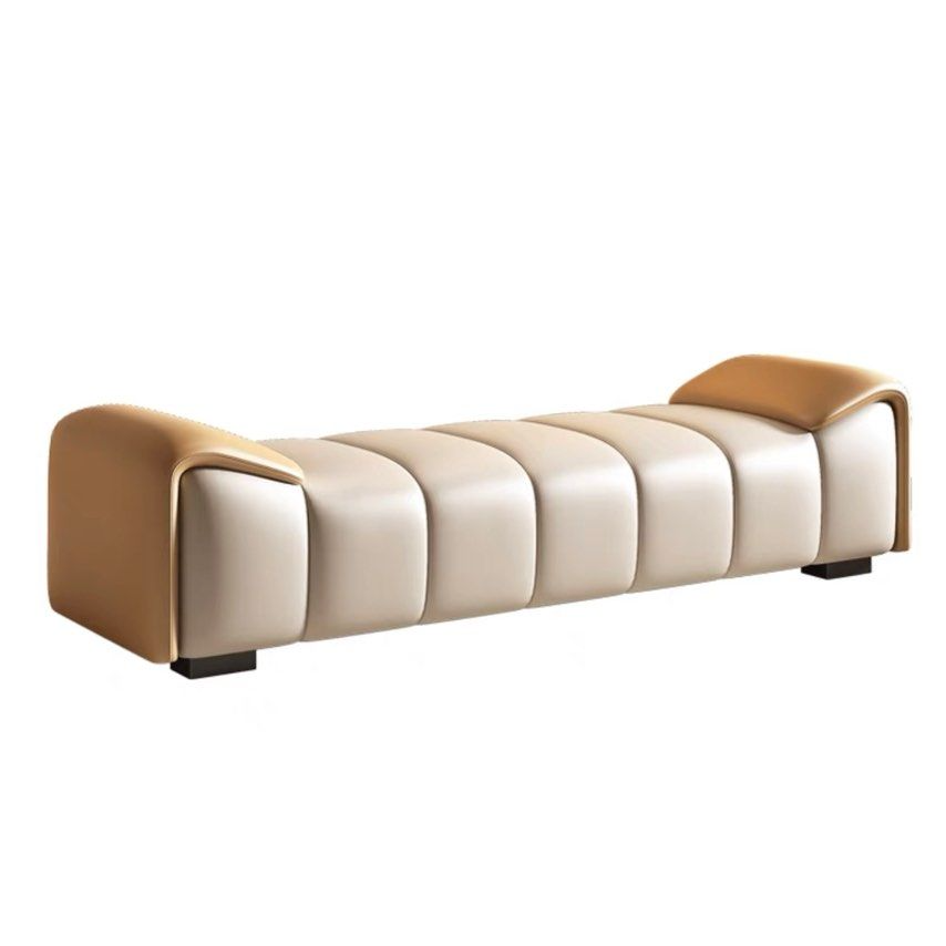 AMBERLY Modern Leather Bench