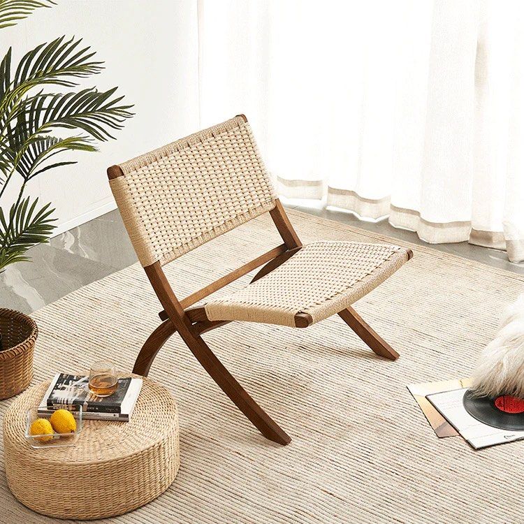 WIGOREZ Rattan Folding Chair