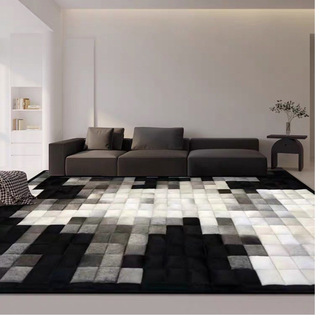 CHARLIE Modern Cowhide Leather Rug